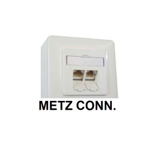 Metz E-DAT C6 2 Port AP reinweiß 1307380002-I