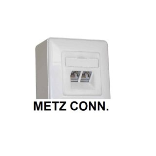 Metz E-DAT design 2 Port AP reinweiß 1307440002-I