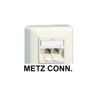 Metz E-DAT modul 2 Port AP reinweiß 1309120002-E