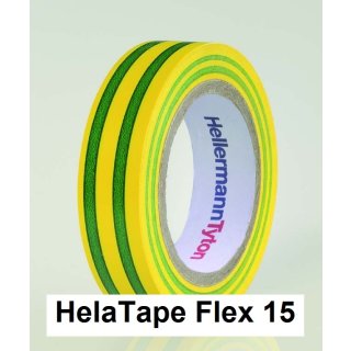 Hellermann Isolierband 15mm x 10m grün-gelb