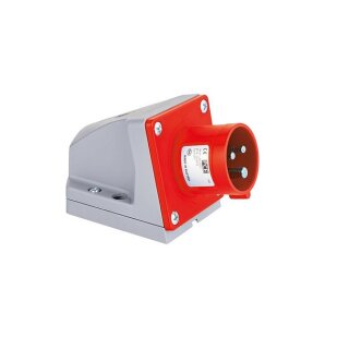 PCE CEE-Wandgerätestecker 32A, 400V Twist, IP44, Schraubklemmen