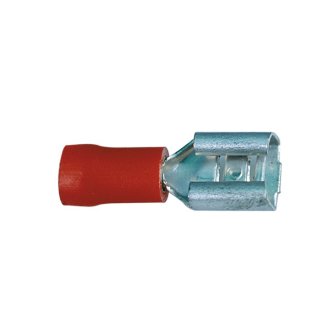 Flachsteckhülsen rot 0,5-1,5mm²   4,8x0,8 mm 100 St.