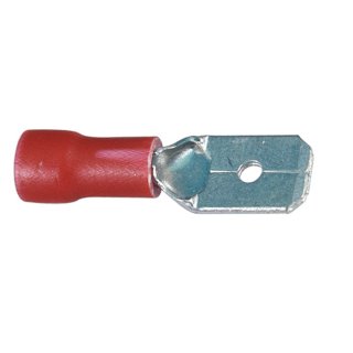 Flachstecker rot 0,8-1,5mm&sup2; 6,3x0,8  mm 100 St.